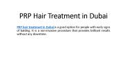 PRP Hair Transplant in Dubai