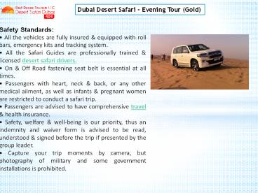 Desert Safari Tours Dubai