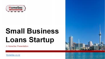 Small Business Loans For Startup