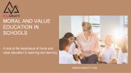 Moral and Value education In School.