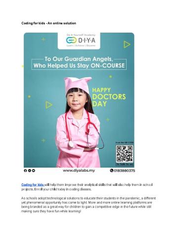 Coding for kids - An online solution