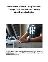 Things To Know Before Creating WordPress Websites