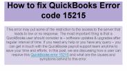 How to remove QuickBooks error code 15215