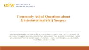 Answering Commonly Asked Questions about Gastrointestinal (GI) Surgery