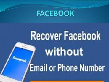 How To Facebook Account Recover Reset Without Email or Phone Number