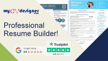 Professional Resumes From The Best Resume Builder!