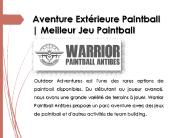 Aventure Extérieure Paintball | Meilleur Jeu Paintball
