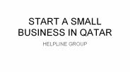 Start a small business in qatar