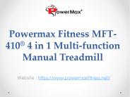 PowerMax Fitness MFT-410 Manual Treadmill with Free