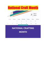 National Craft Month