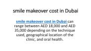 smile makeover cost in Dubai