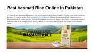 Best Basmati Rice Online in Pakistan