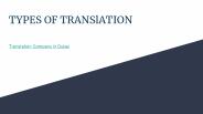 Types of Translation