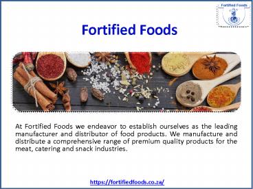 Ready Meal Mixes - Cook in sauces - Breadings - Stocks