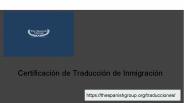 Certificación de Traducción de Inmigración