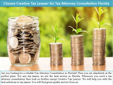 Choose Creative Tax Lawyer for Tax Attorney Consultation Florida