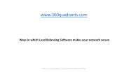 Ways in which Load Balancing Software makes your network secure