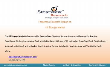 Oil Storage Market Projected to Grow at a Steady Pace During 2021-2026