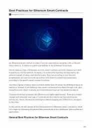 Etherium Smart Contracts