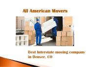 All American moving interstate company in Denver, CO