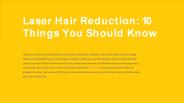 Laser Hair Reduction