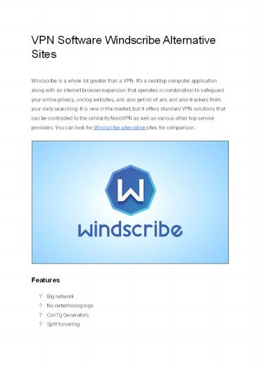VPN Software Windscribe Alternative Sites (1)