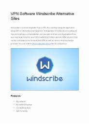 VPN Software Windscribe Alternative Sites (1)