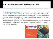 All About Parylene Coating Process