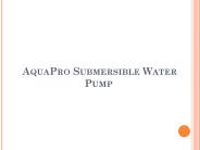 AquaPro Submersible Water Pump 