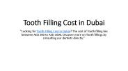 Tooth Filling Cost in Dubai
