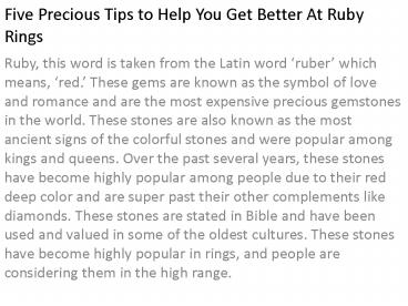 Get Designer Ruby Rings At Best Prices