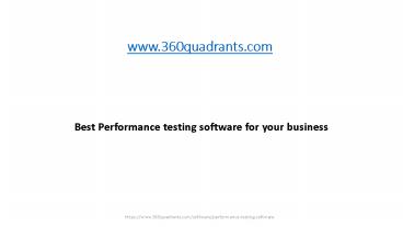 Best Performance testing software for your business