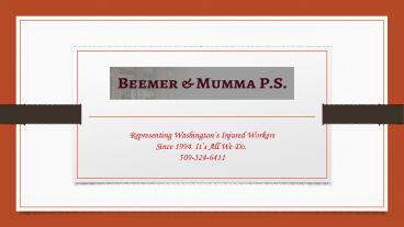 Beemer & Mumma P.S. | L&I Spokane Washington