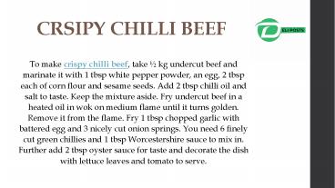 CRSIPY CHILLI BEEF 