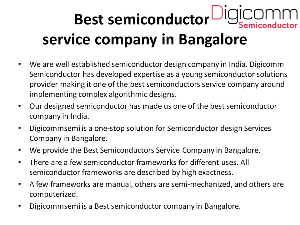 Best Semiconductor Design Service Company in India