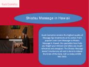 Shiatsu Massage in Hawaii