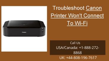 Solve Canon Printer Not Connecting To Wifi Error