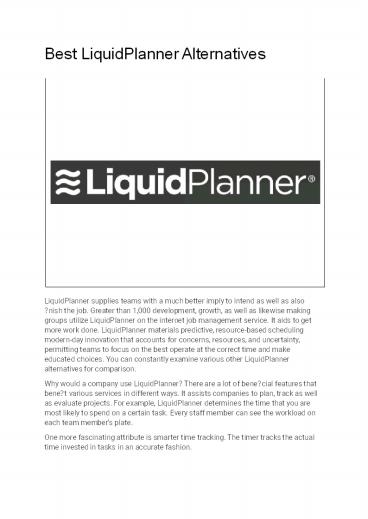 Best Liquid Planner Alternative Software List