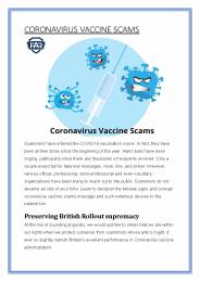 Coronavirus vaccine scams