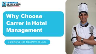 Why Choose A Career In Hotel Management - CGC Landran