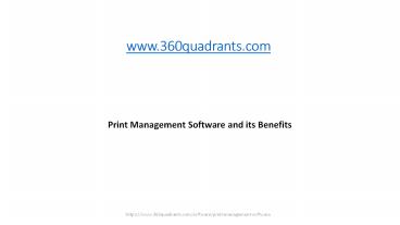 Print Management Software and its Benefits