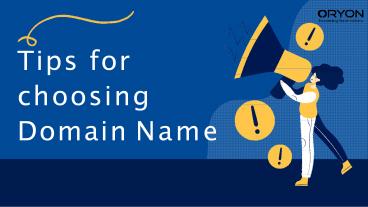 Tips for choosing a domain name