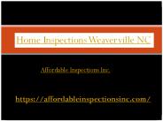 Home Inspections Weaverville NC