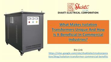 What Makes Isolation Transformers Unique