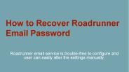 Roadrunner Password Recovery