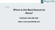 When Is the Best Season to Move?