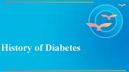 History of Diabetes