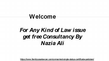 Get Legal Help in Pakistani Single Certificate By Top Lawyer