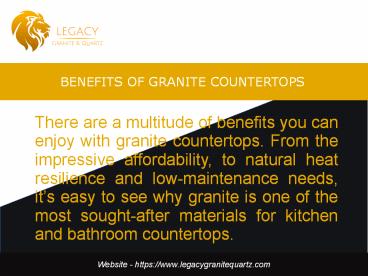 Benefits of Granite Countertops
