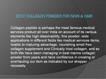 Best Collagen Powder for Skin & Hair